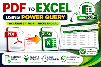 convert PDF data into excel using power query
