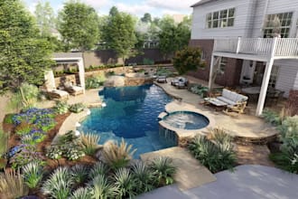 landscape design garden outdoor backyard, pool uae based