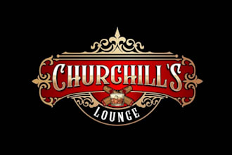 design best quality cigar bar lounge logo