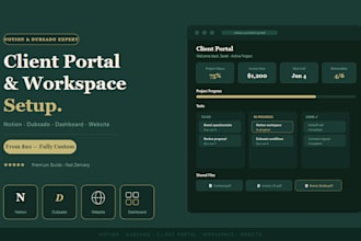 setup notion website dashboard dubsado client portal notion workspace expert