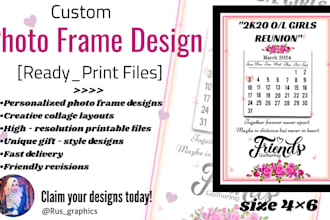 create custom photo frame design for birthday and anniversary
