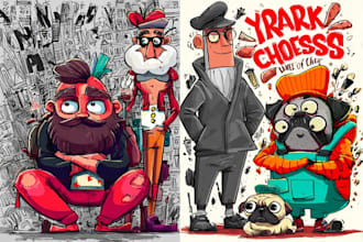 make doodle art, inked sketch, portraits and more