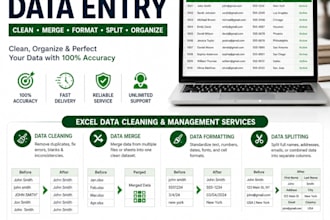 clean, format, merge, and split excel data