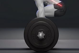create 3d gym, exercise animation, 3d fitness and workout animation