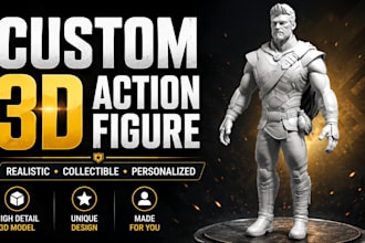 do 3d printable action figure, 3d statue, superhero character, 3d printing