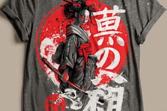 create modern and trendy tshirt design for your brand