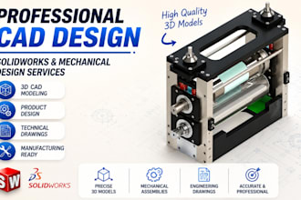 design 3d product and 3d cad design in solidworks