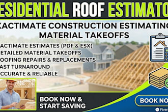 residential roof estimator xactimate construction estimating material takeoffs