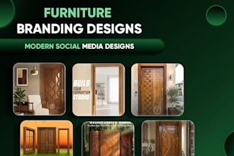 create modern furniture ads and social media posters
