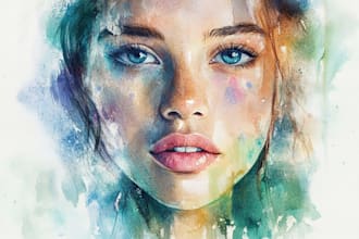 illustrate custom watercolor illustration for you