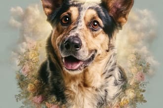 draw memorial pet portrait from photo