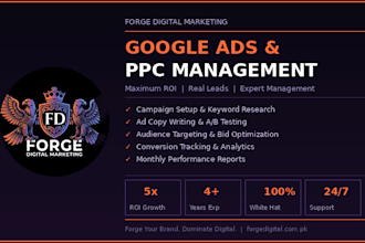 create and manage google ads PPC campaign for maximum ROI