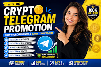 crypto telegram promotion, increase telegram members telegram subscribers