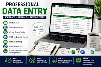 accurate data entry and web research expert