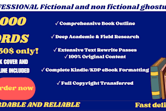 be the ghostwriter for your fiction and nonfiction e book