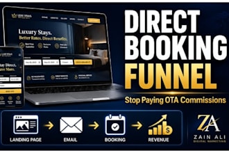 build high converting travel booking funnel for direct appointment reservations