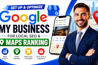 set up optimize google my business for local SEO and maps ranking