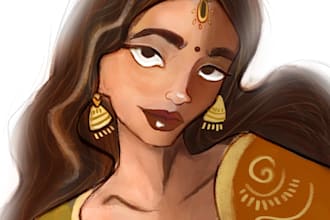 draw custom stylized character illustrations and portraits