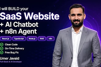 build mern stack, rag ai chatbot and n8n agent for your saas
