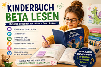 ich werde ihr buch beta lesen und feedback geben