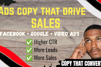 write high converting facebook and google ads copy that drives sales