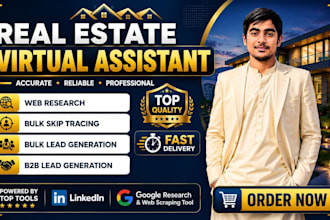 do real estate virtual assistant and web research tasks