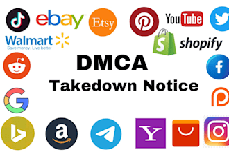 send dmca takedown notice to remove leaked, defaming and copyright content