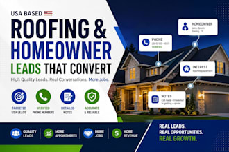generate roofing leads and homeowner leads with cold calling and detailed