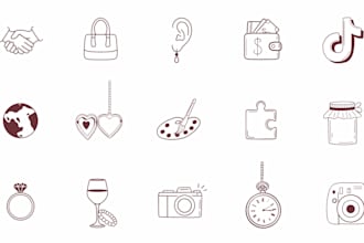 create custom line art icons for your brand or project