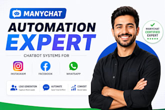 build high converting manychat chatbot and dm automation funnels