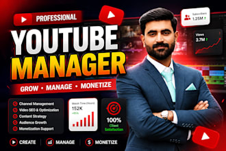 be your youtube channel manager, video editor and channel SEO expert