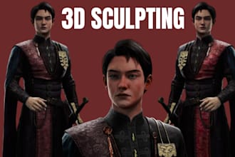 do 3d sculpting 3d model 3d character modeling 3d animation