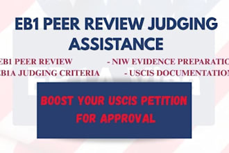 secure certified peer review invite to satisfy uscis judging criteria for eb1 o1