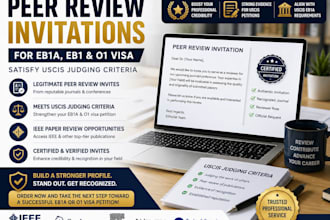 secure certified peer review invite to satisfy uscis judging criteria for eb1 o1