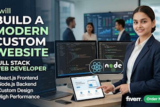 design custom website development, front end developer, full stack developer