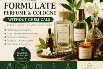 formulate perfume and cologne without chemicals, attar, scent, candles products