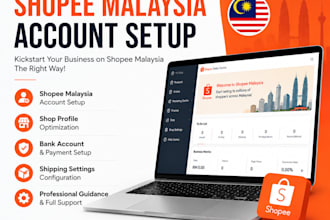 professionally create and set up your shopee malaysia store