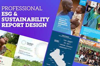 design a professional esg and sustainability report