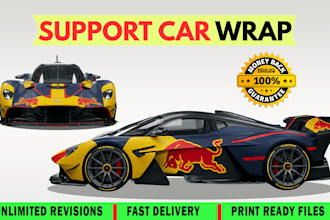 design professional racing car wrap design in few hours