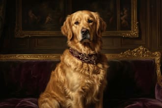 create a royal ai pet portrait or cartoon avatar in 24h