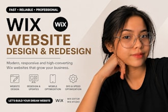 redesign wix website build wix website update wix website wix studio