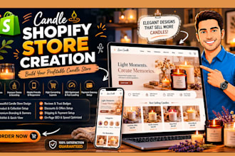 design candle shopify store shopify candle website candle dropshipping store
