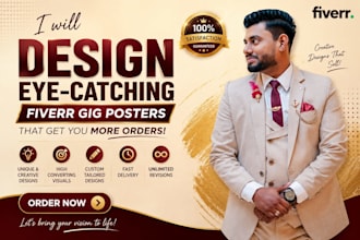 design professional fiverr gig images, thumbnails and banners