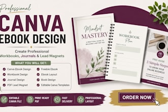 design workbook journal canva ebook design PDF lead magnet freebie ebook layout