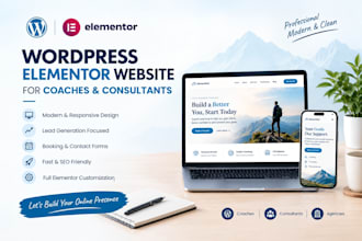 design a wordpress elementor website for coaches and consultants