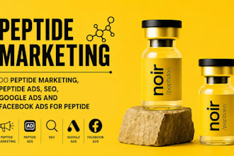 do peptide marketing, peptide ads, seo, google ads and facebook ads for peptide