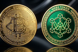 design a premium 3d crypto coin, meme coin, token logo