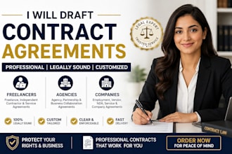 draft contract agreements for freelancers, agencies and companies