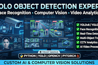 build yolo object detection, face recognition, computer vision, video analytics