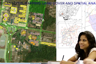 do gis analysis, mapping, land cover and spatial analysis